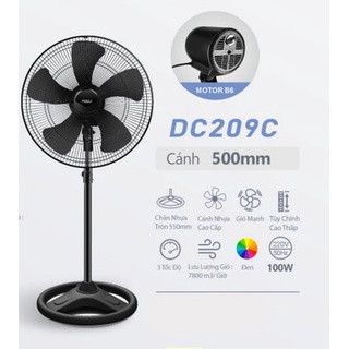 Quạt Đứng công nghiệp HALI  DC209C -50cm -140W