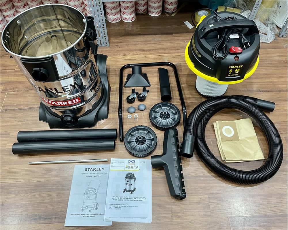 Máy hút bụi công nghiệp USA Stanley SL19501-12B - 4500w - Máy hút bụi 3 chức năng - Khô/Ướt/Thổi