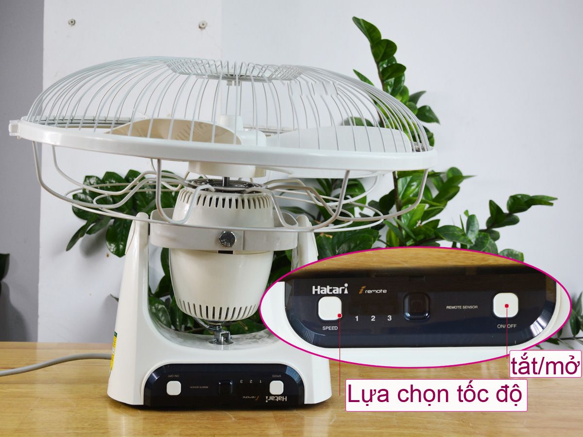 [Hỏa tốc] Quạt Thái Lan đảo trần Hatari HT-C16R1 50W - Remote