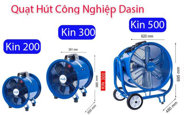 Quạt thông gió di động Dasin KIN-500 - 340w (220V/380V)