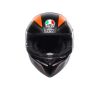 K1 AGV E2205 MULTI ASIA FIT WARMUP MATT BLACK/ORANGE