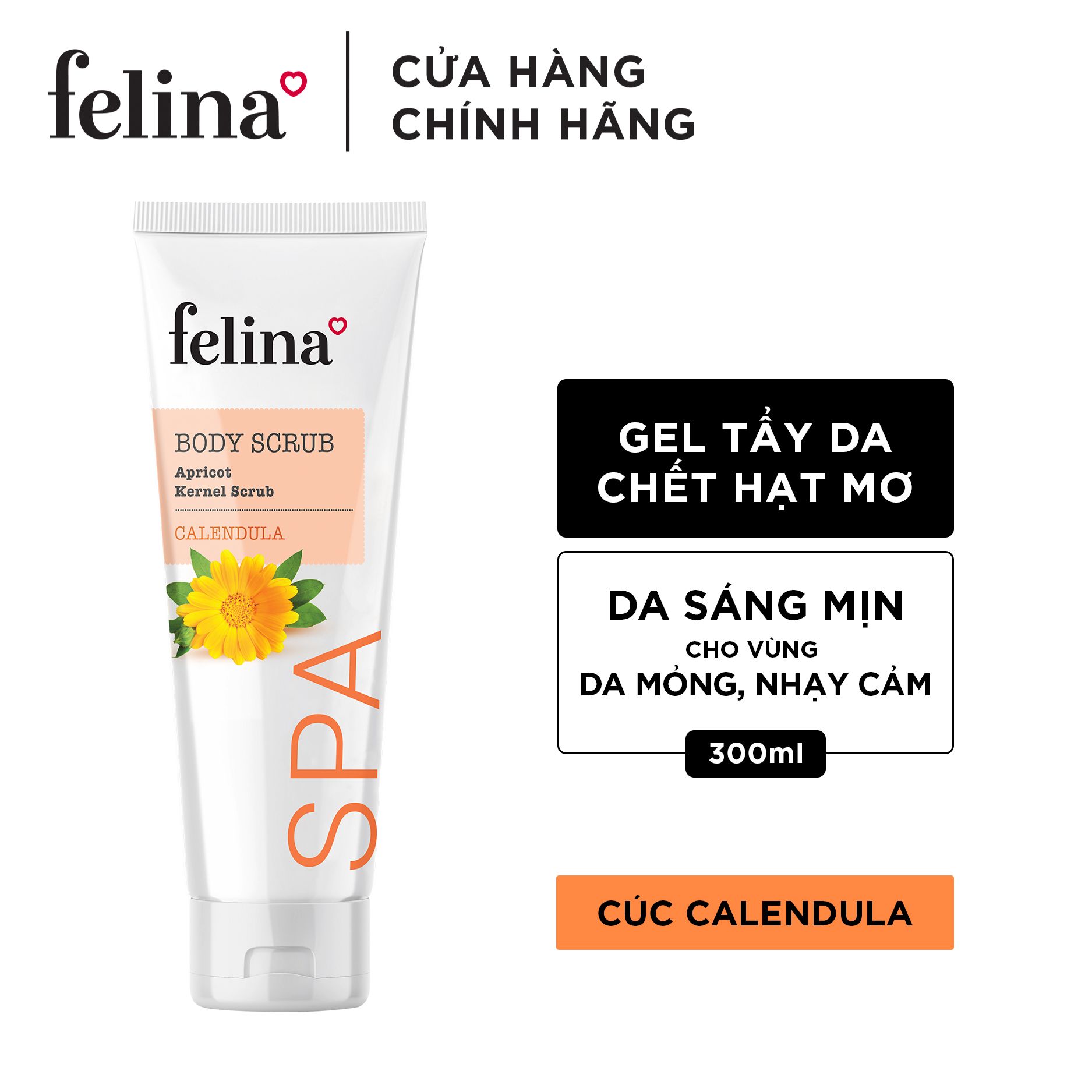 Gel tẩy tế bào da chết chiết xuất Hoa Cúc Calendula 300ml