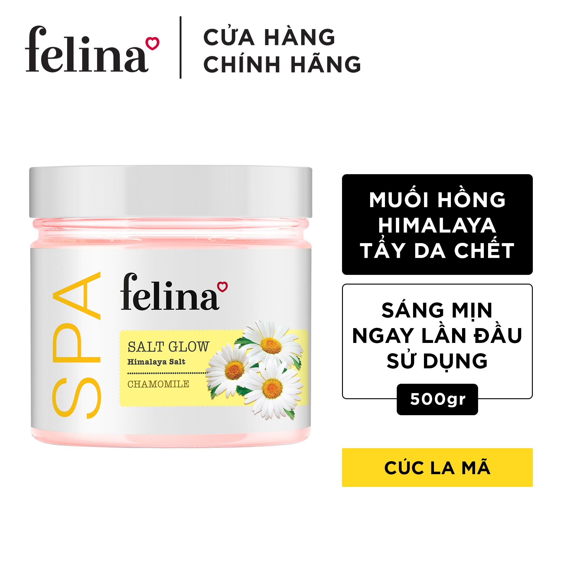 Muối tắm tẩy tế bào da chết chiết xuất Cúc La Mã 500g