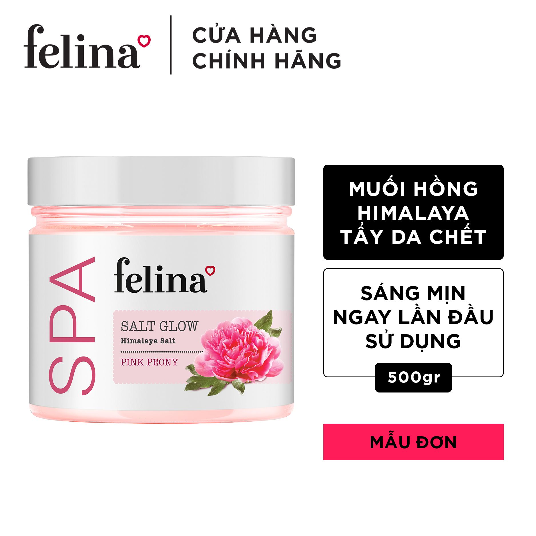 Muối tắm tẩy tế bào da chết chiết xuất Hoa Mẫu Đơn 500g