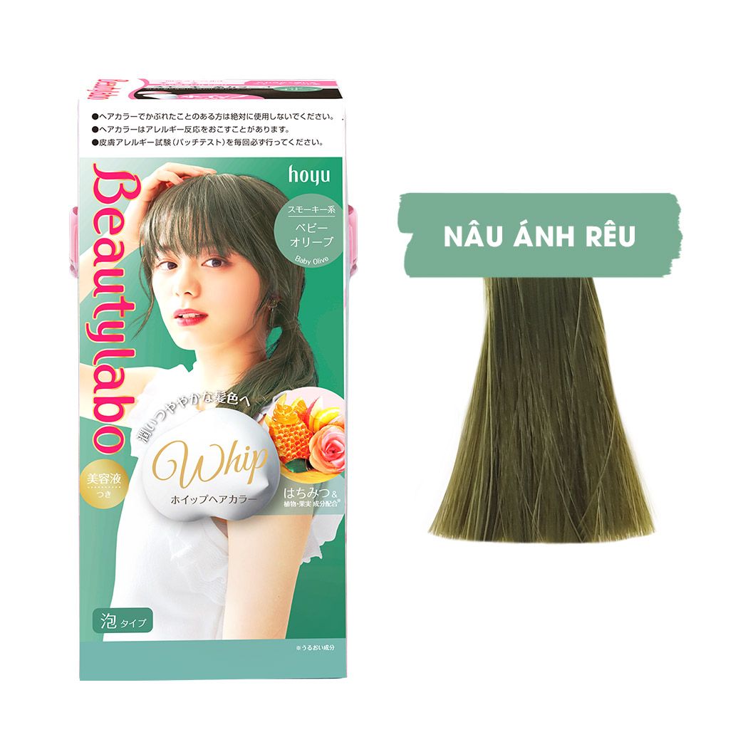 Nhuộm tạo bọt Beautylabo Whip - Nâu Ánh Rêu