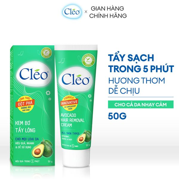 Kem Bơ Tẩy Lông CLEO 50G Công Thức Đột Phá, Không Mùi Khó Chịu
