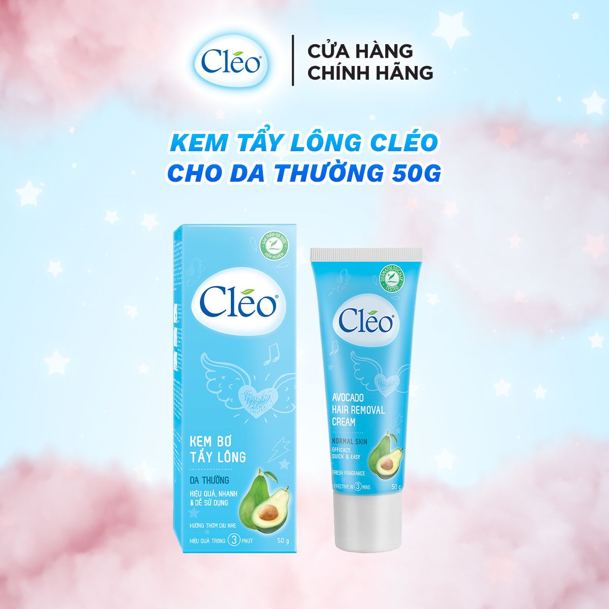  Kem tẩy lông Cleo da thường 50g 