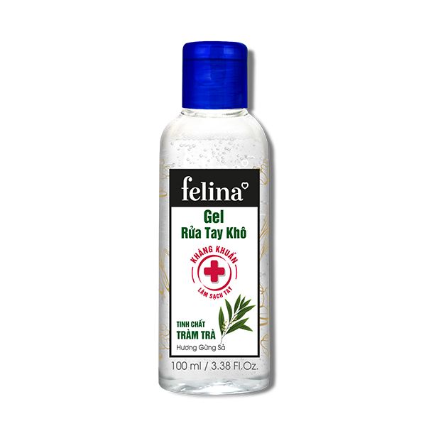 Gel rửa tay khô Felina 100ml_Hương Gừng Sả