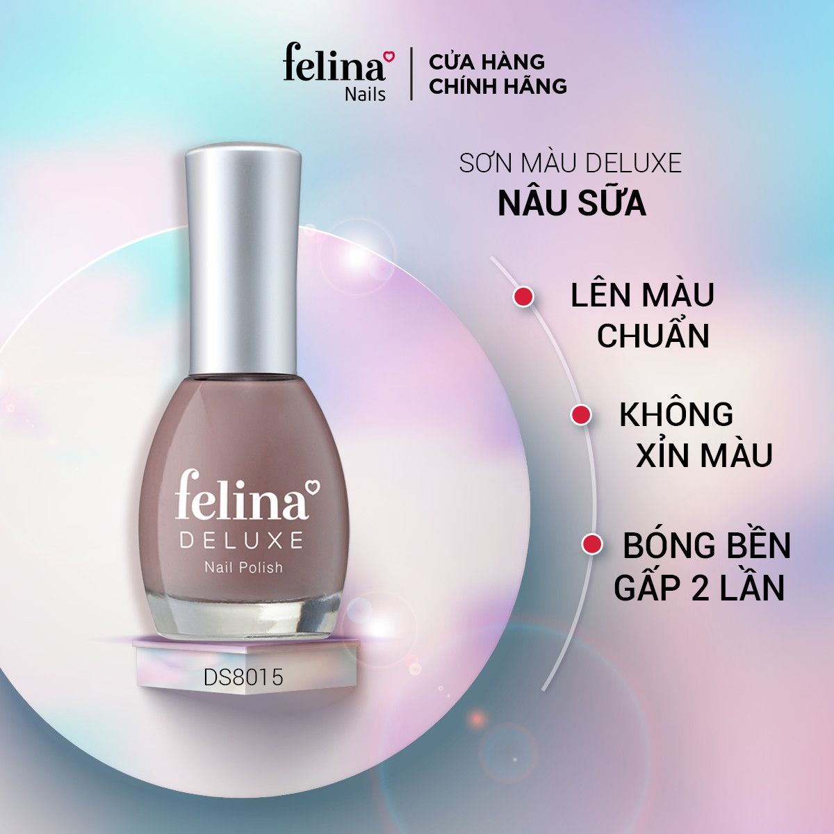  Sơn móng tay Felina Deluxe Màu Nâu Sữa - DS8015 