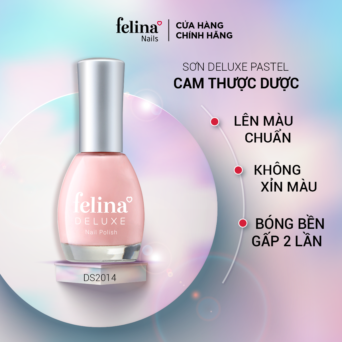  Sơn móng tay Felina Deluxe Màu Cam Thược Dược - DS2014 