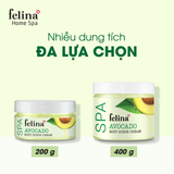  [NEW] Kem tắm tẩy tế bào chết body Felina Home Spa 400g từ bơ nghiền nguyên trái giúp da sạch sâu, ẩm mịn 