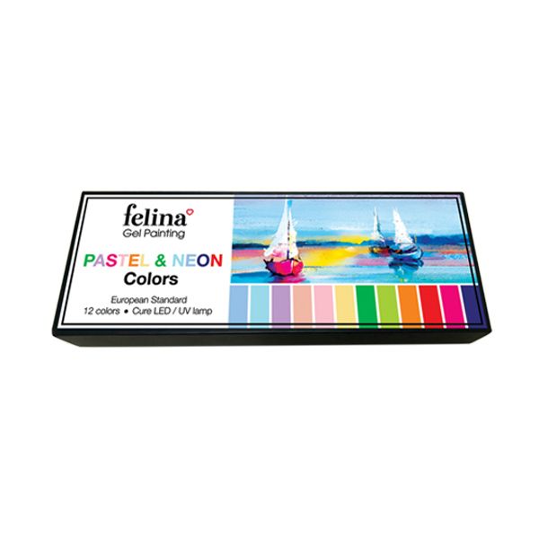 Gel vẽ Felina - 12 Màu Pastel và Neon