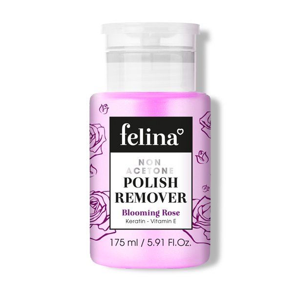 Nước chùi móng Non - Acetone Felina Hương hoa hồng tím 175ml - NA010