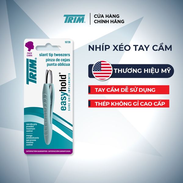 Nhíp nhổ lông mày Hiệu TRIM Cao Cấp - Nhíp Xéo Tay Cầm