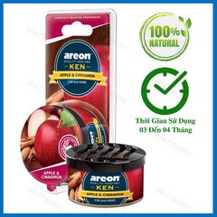 Sáp thơm tinh dầu thiên nhiên hương Táo & Quế - Areon Ken Apple & Cinnamon ( Dịu Nhẹ & Thanh Mát )