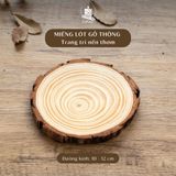 Lót Đế Gỗ Cho Nến Thơm - Gỗ Thông Tự Nhiên