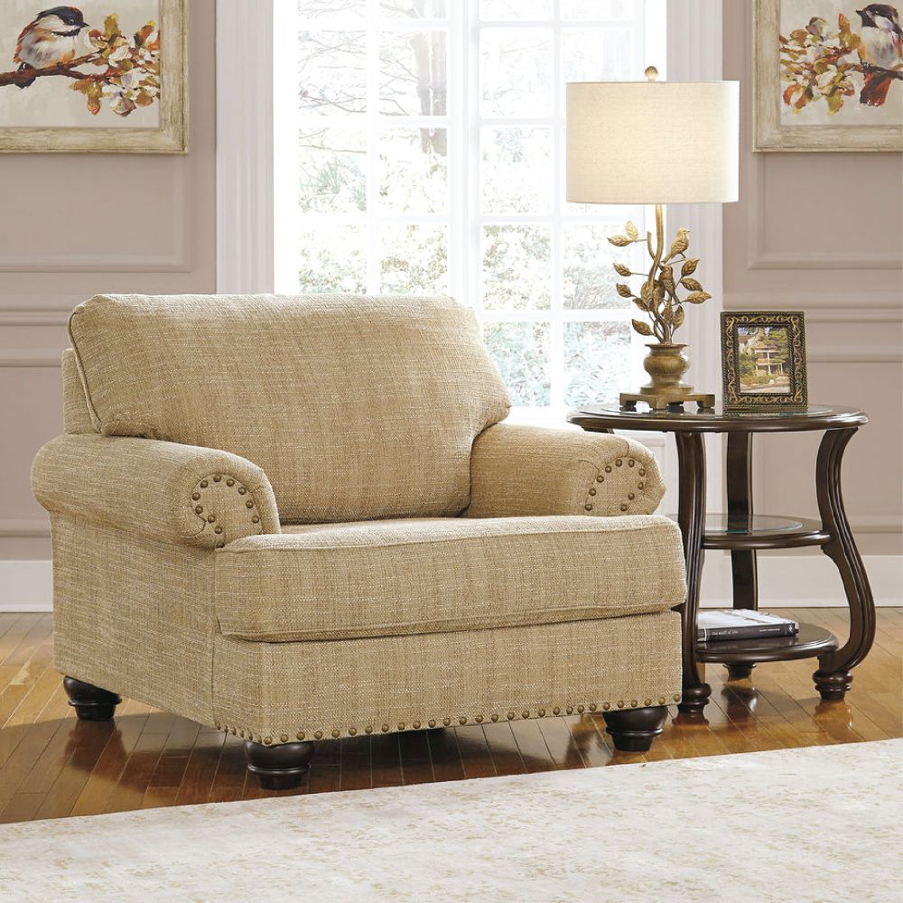 Sofa băng 1, vải, màu Oatmeal, Tradi/Vint
