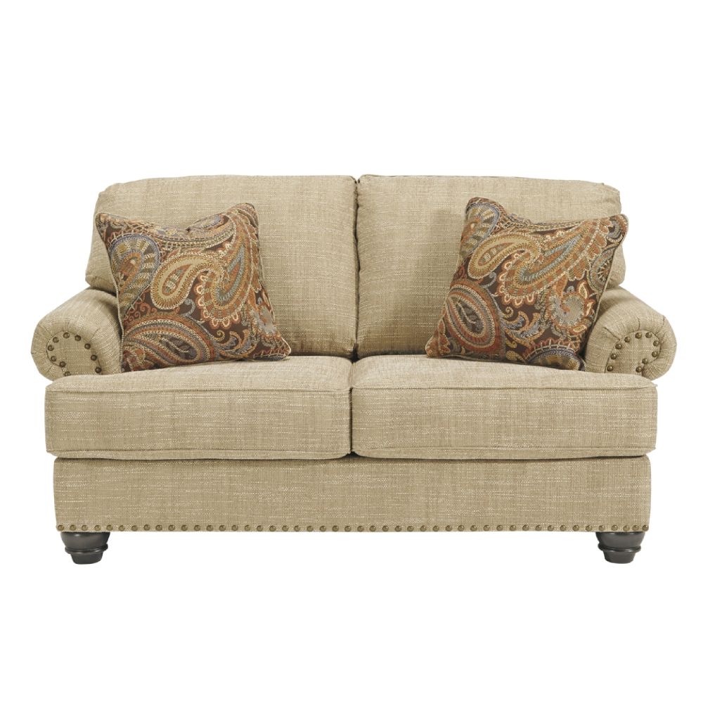 Sofa băng 2, vải, màu Oatmeal, Tradi/Vint