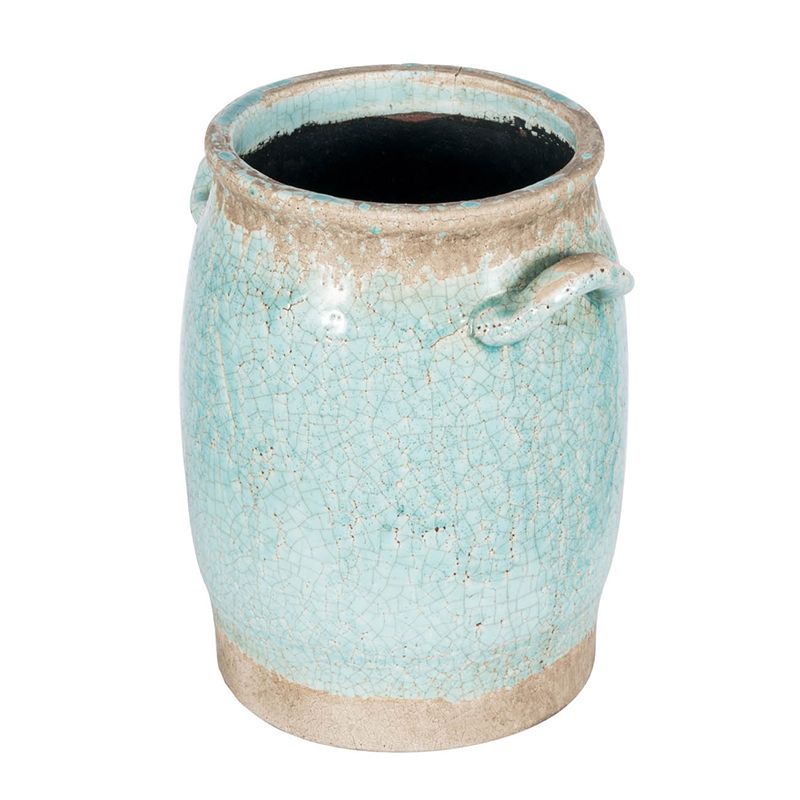 BÌNH GỐM CÓ QUAI XANH TURQUOISE