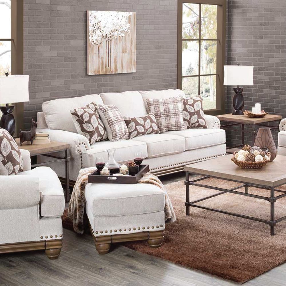 Sofa, vải, băng 3, màu Wheat, Tradi