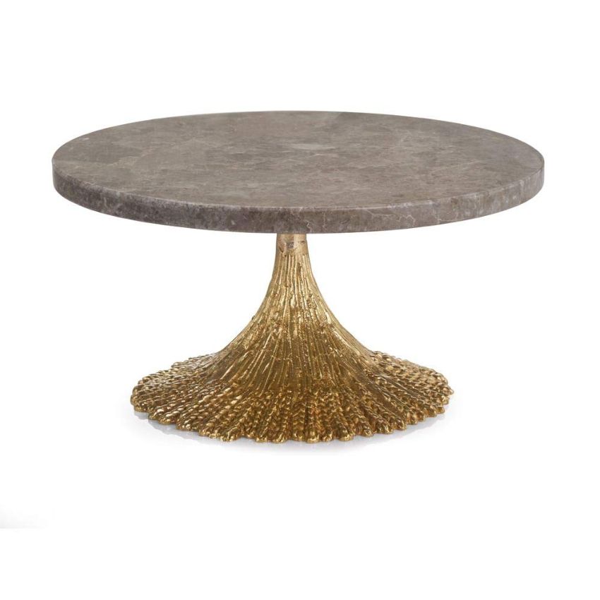 Kệ để bánh, đá marble xám, chân vàng đồng - Wheat Collection