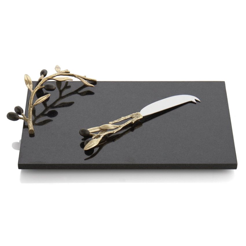 Bộ thớt + dao cắt phô mai, hình Olive