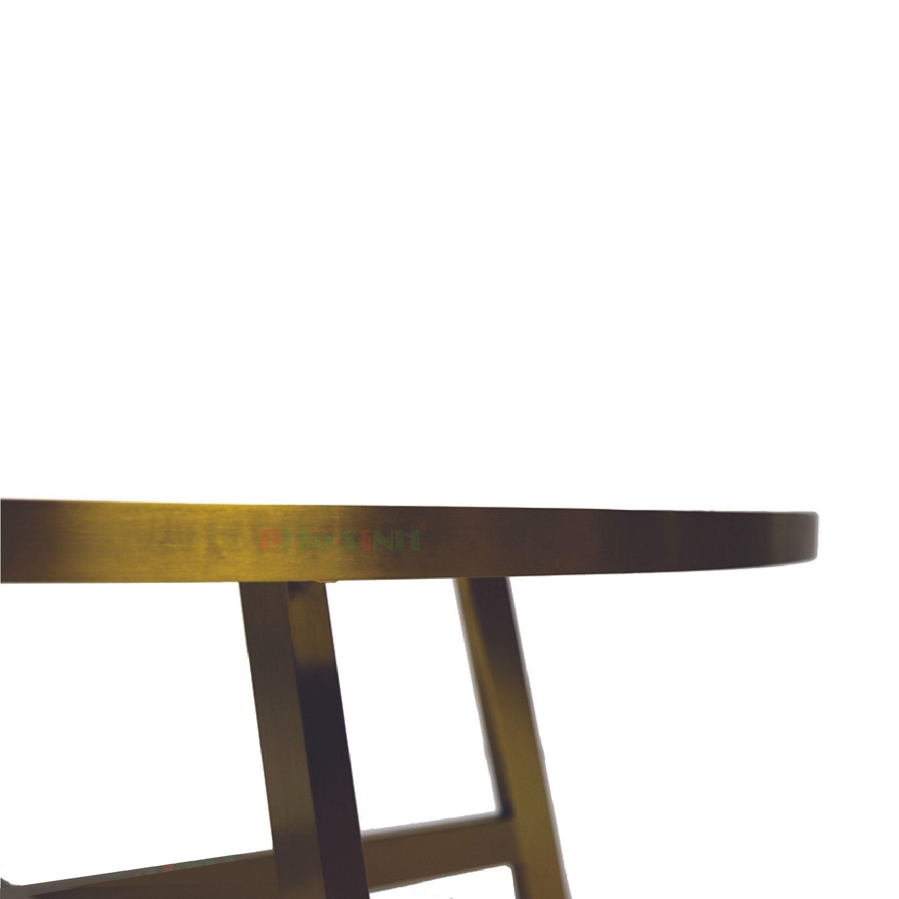 Bàn salon tròn đá nhân tạ trắng chân gold, Dia