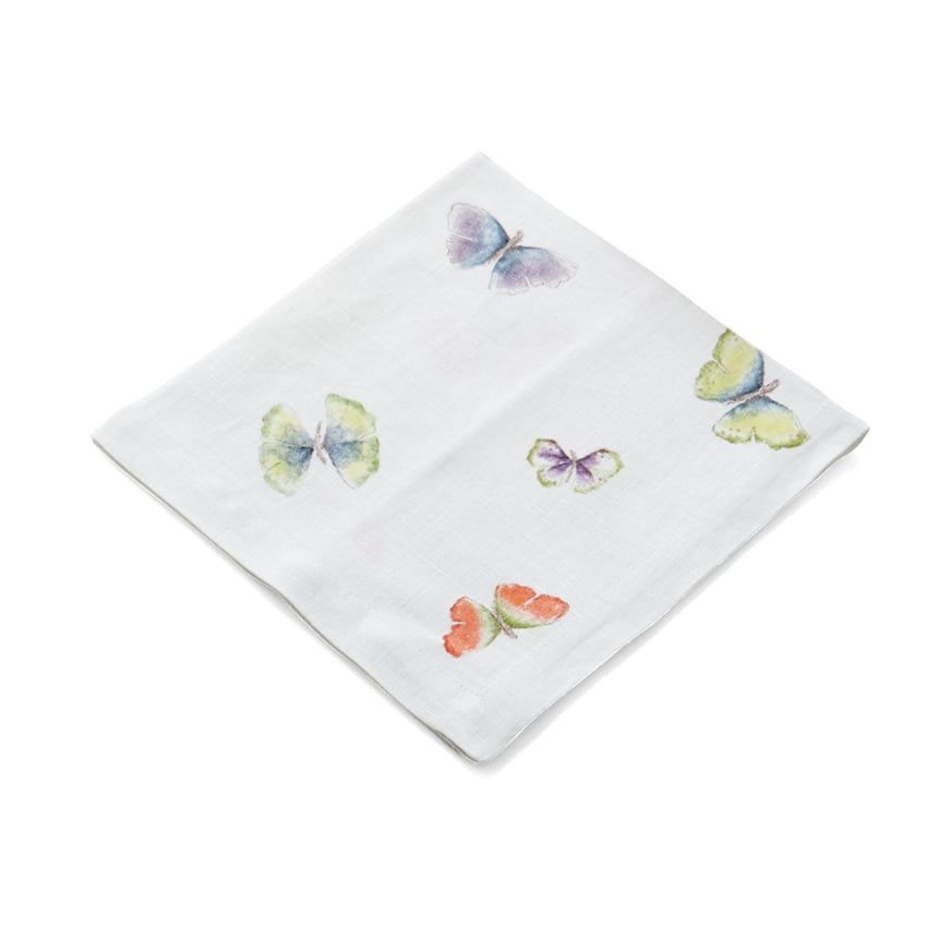 Khăn ăn, vải linen, hình bướm 20*20