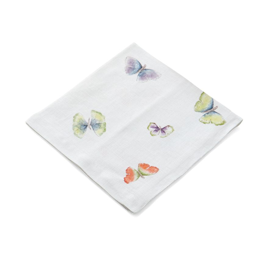 Khăn ăn, vải linen, hình bướm 20*20