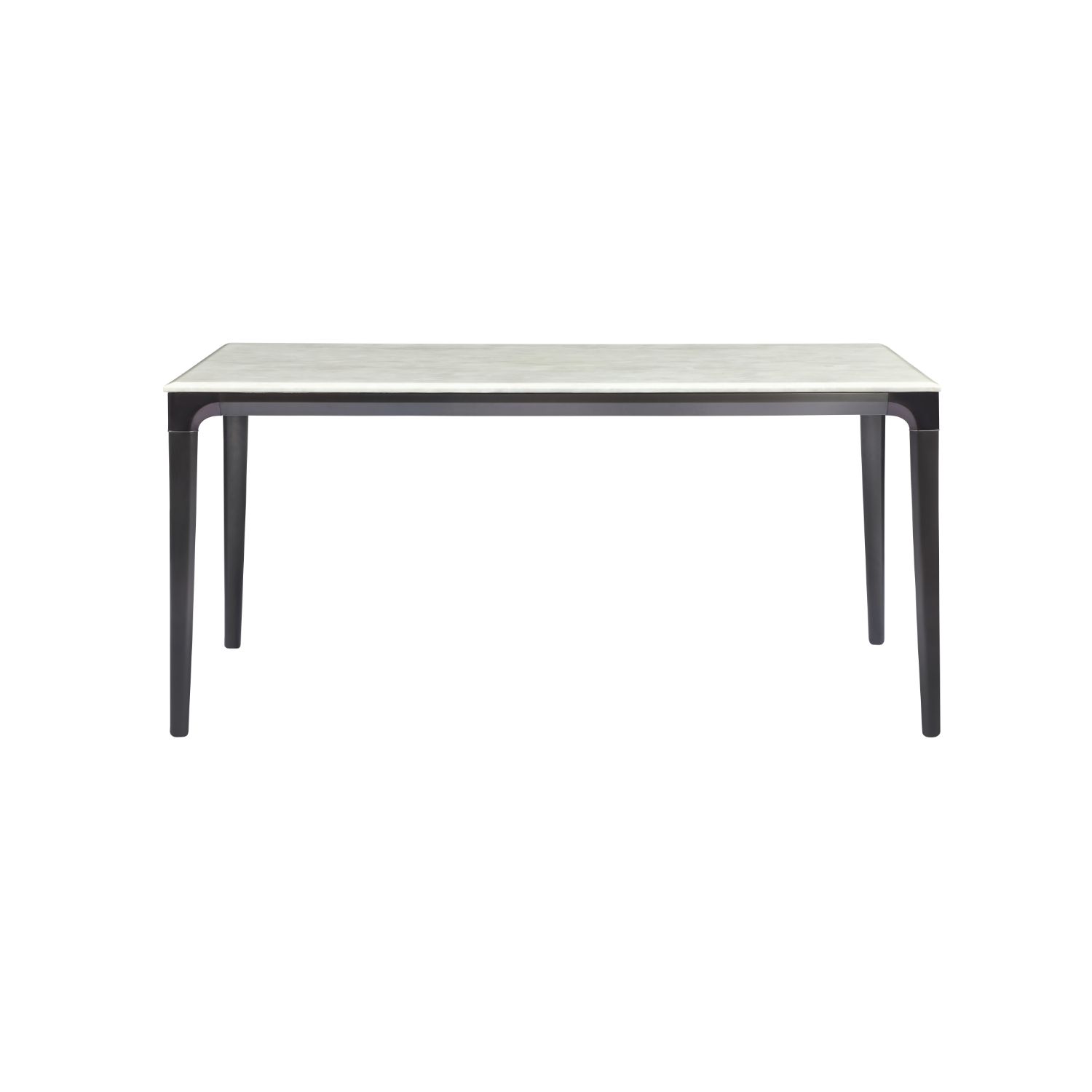 Bàn ăn, mặt đá trắng, chân inox