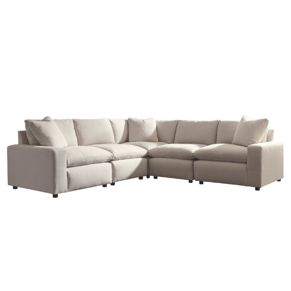 Sofa góc vải, màu ngà, Mane + Mason
