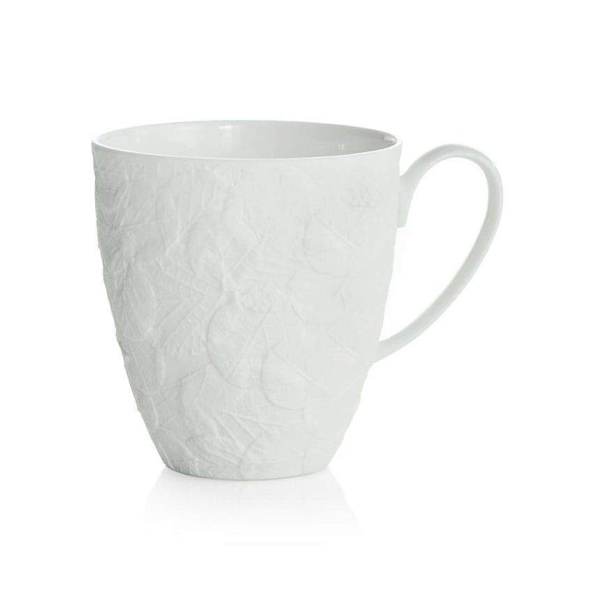 Tách trà, caffee hoa văn lá trắng, cao