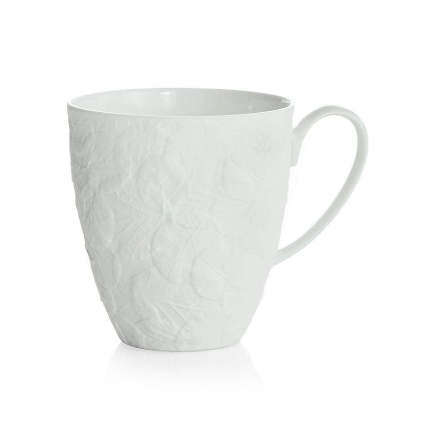 Tách trà, caffee hoa văn lá trắng, cao