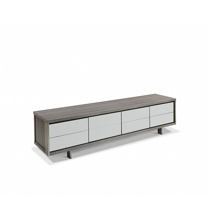 Kệ tivi 2200*450*570, gỗ xám , mặt hộc kiếng xám