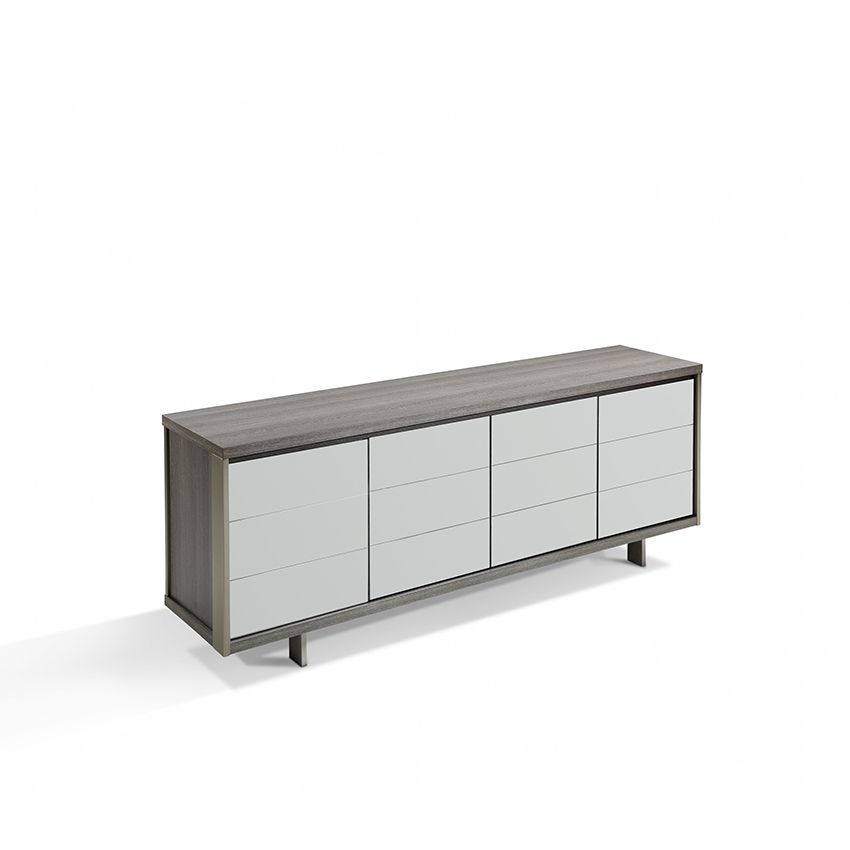 Tủ ăn 200*45*79, gỗ xám , mặt hộc kiếng xám