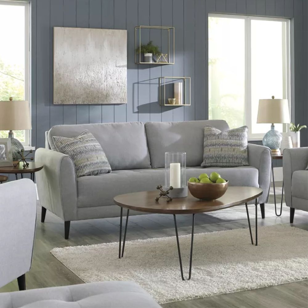 Sofa băng 3, Vải, 2108.2mm W x 990.6mm D x 914.4mm H, màu Pewter, Cont