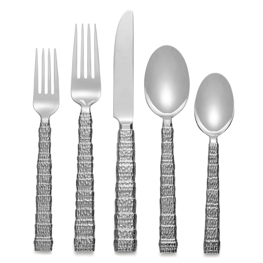 Bộ dao, muỗng, nĩa, trắng (5 cái/bộ) - Gotham collection
