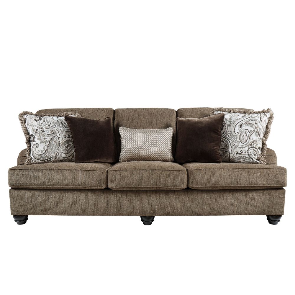 Sofa băng 3, vải, nâu, Tradi