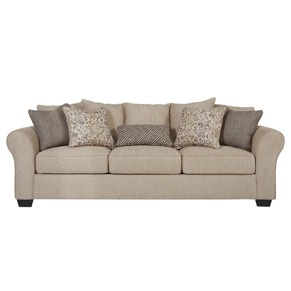 Sofa, Vải, băng 3, 2590W*1016D*939H, màu Jute, Vintage