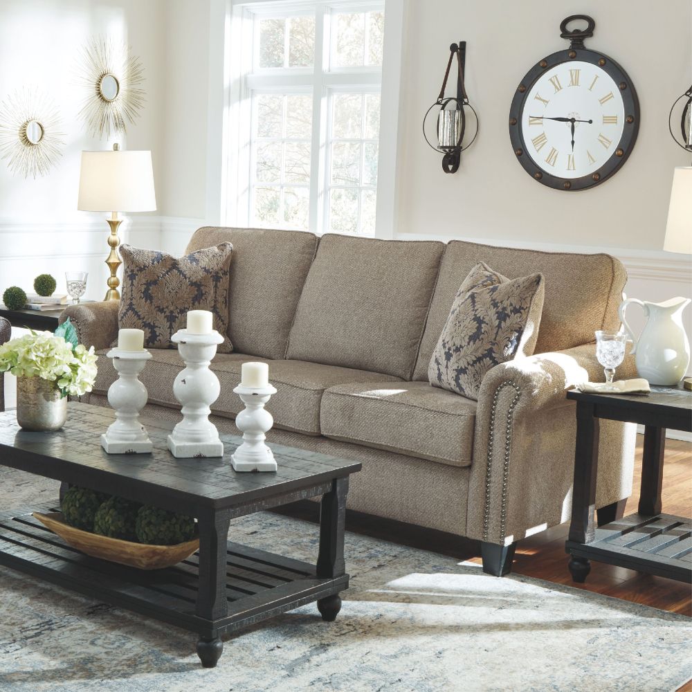 Sofa, băng 3, vải, màu Pewter, Tradi