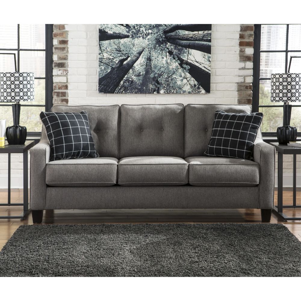 Sofa, Vải, băng 3, 2032W*965D*965H, màu than, Contemp