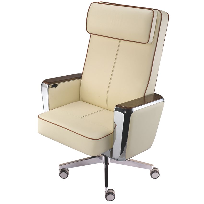 Ghế G.Đ lưng cao,100% da BOVINE BV8101, màu BISQUE Kem