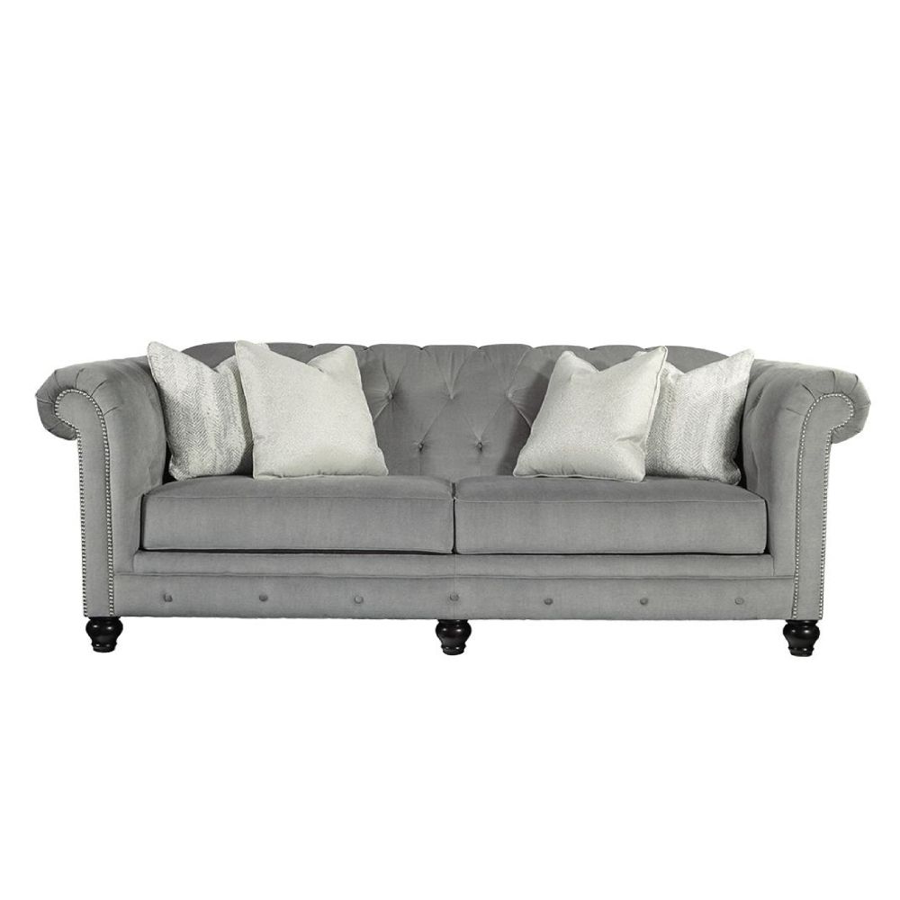 Sofa băng 3, Vải, màu Ash, TRAD