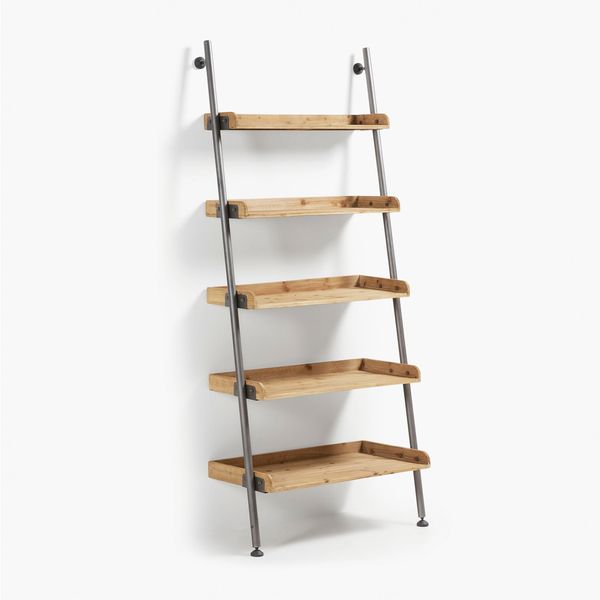 Kệ BELAMO, 86*200cm, kim loại xám và gỗ