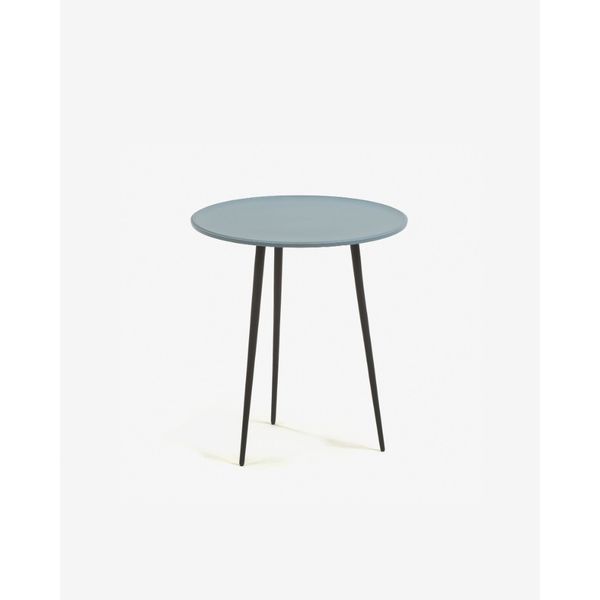 Bàn Salon SCANT, D43cm, kim loại màu xanh nhạt
