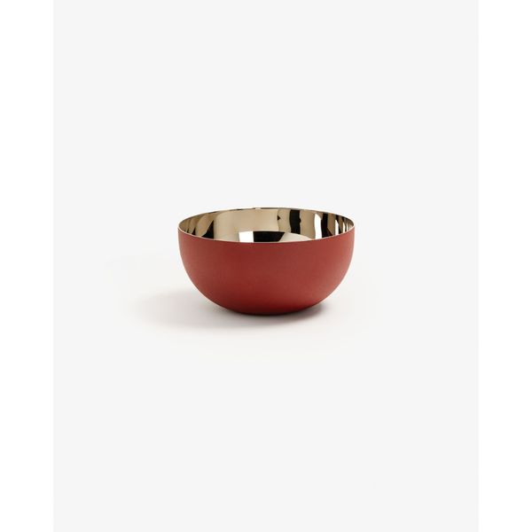 Tô BUBBLE, bằng thép, bên ngoài màu đỏ Burgundy