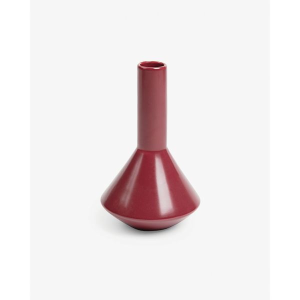 Bình LORETTA, 25cm, bằng sứ màu Burgundy