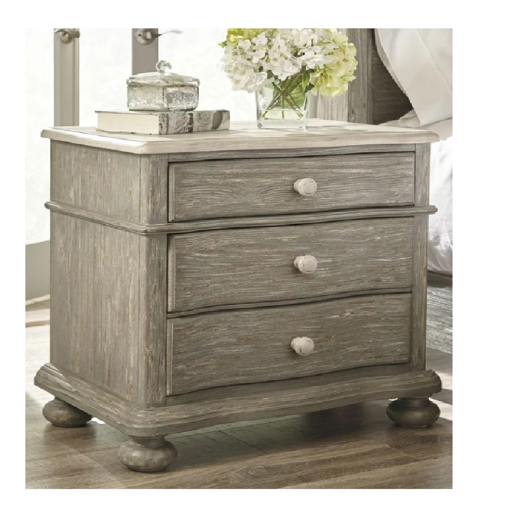 Tab, Gỗ, 3 hộc, gỗ Gray/Whitewash, VIN (US)