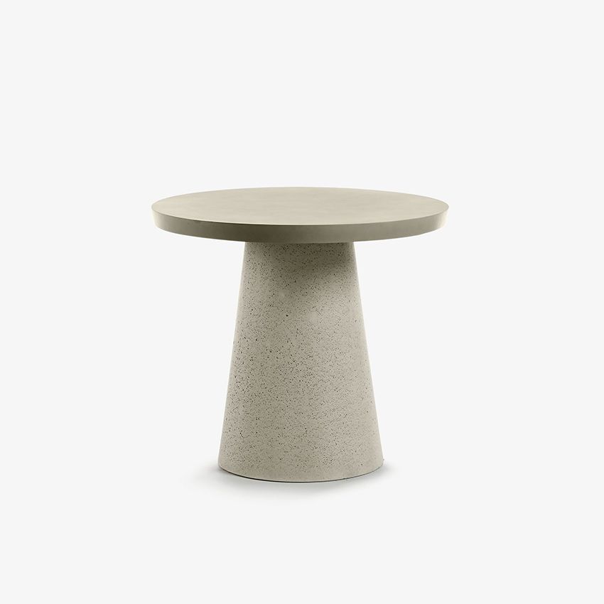 Bàn cafe RHETTE, D90cm, cement màu xám