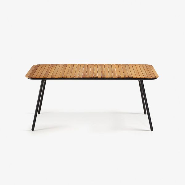 Bàn ăn SKOD, 180*90cm, màu đen, và gỗ acacia